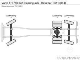Volvo FH 750 6x2 Steering axle, Retarder