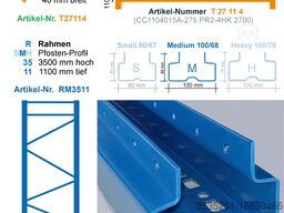 TOTAL-REGAL - 4 x 8,5 m lang, 3,5 m hoch McPalettenregal - 2 Traversen-Ebenen