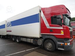 Scania R 400 6x2 closed box in combo with trailer