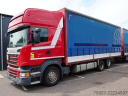Scania R 400 6x2 curtainside in combo with Burg trailer