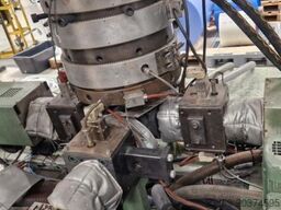 HBM Heilsbronner Maschinenbau 3-Schicht Extrusionsanlage (komplett) auf Drehplattform + Automatikwickler