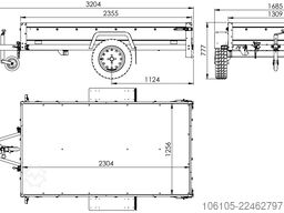 Unitrailer Garden 230 KIPP ALU mit H1100 Hochplane