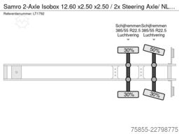 Samro 2-Axle Isobox 12.60 x2.50 x2.50 / 2x Steering A...