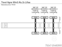 Tisvol Agrar 60m3 Alu 2x Liftas