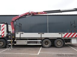 DAF CF 75.310 6x2 open box with HMF 1420 crane