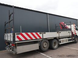 DAF CF 75.310 6x2 open box with HMF 1420 crane