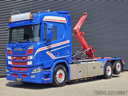 Scania R580 V8 6x2 HIAB HOOKLIFT / RETARDER