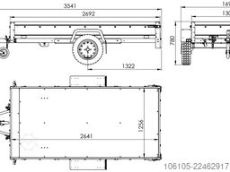 Unitrailer Garden 264 KIPP ALU mit H1100 Plane