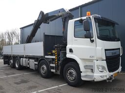 DAF CF 400 open box with Palfinger PK 17502 crane