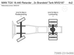 MAN TGX 18.440 Retarder ,  2x Brandstof Tank