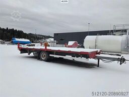 Krukenmeier single-axle flatbed trailer with side