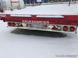  Krukenmeier single-axle flatbed trailer with side
