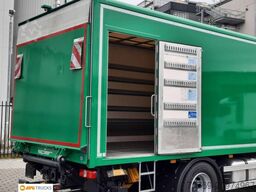 MERCEDES-BENZ 1824 L ACTROS Koffer 7,35 m mit Tür + LBW 2t