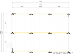 10x15m Lagerbühne , Belastung : 500kg/qm Unterkante: 2,5m ,ca. 150qm Systembühne