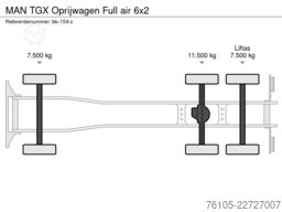 MAN TGX Oprijwagen Full air 6x2