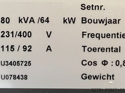 JCB 448TGWA-72 - 80kVA marine genset St-5 - DPX-22002