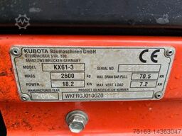 KUBOTA Minibagger KX 61 Minibagger 2245h, incl. Grabn+T