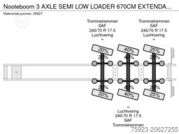 Nooteboom 3 AXLE SEMI LOW LOADER 670CM EXTENDABLE