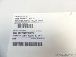 Balance Systems 9SHVM2512BN220 Auswuchtkarte SN: B804342