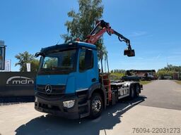 MERCEDES-BENZ Antos 2533 Abrollkipper KRAN FUNK lift/lenk