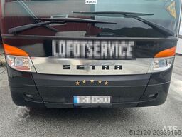 Setra S411 tour bus w/ 29+2+1 seats and winter tires. Lo