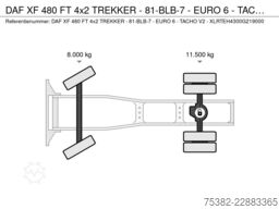 DAF XF 480 FT 4x2 TREKKER - 81-BLB-7 - EURO 6 - TAC...