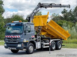 MERCEDES-BENZ ACTROS 2636* KIPPER 4,80 + KRAN/FUNK / 6x4