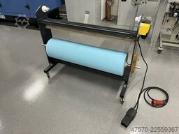 Automatic cloth rewinder for offset printing machines Vliesstoff Kasper