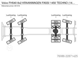 Volvo FH540 8x2 KRAANWAGEN FASSI 1450 TECHNO (145TM) ...