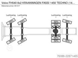 Volvo FH540 8x2 KRAANWAGEN FASSI 1450 TECHNO (145TM) ...