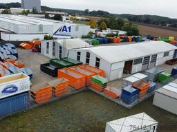 A1 Container Absetzmulde 10 m³ asymmetrisch offen RAL 2011 Tieforange