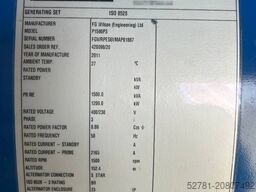 FG Wilson P1500P3 - 1.650 kVA Generator - DPX-12628