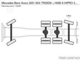 Mercedes-Benz Arocs 3251 8X4 TRIDEM + HIAB X-HIPRO 302 E-6 KR...