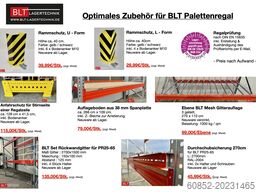 ca. 14 lfm Palettenregale H: 450cm Fachlast: 3000 kg , 45 Palettenplätze