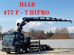 MERCEDES-BENZ AROCS 3246 * HIAB 477 F-7 HIPRO + FUNK / 8x2!