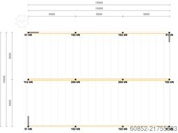 10x15m Lagerbühne , Belastung : 500kg/qm Unterkante: 3,0m , ca. 150qm Systembühne