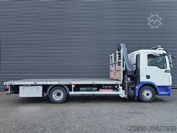 MAN TGL 12.220 / HIAB CRANE / MACHINE TRANSPORT