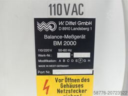 Dittel BM 2000 Balance - Meßgerät SN:239-5228