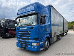 SCANIA R410 Pritsche+Plane/Retarder + Anhänger Krone