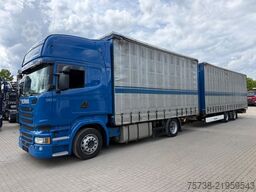 SCANIA R410 Pritsche+Plane/Retarder + Anhänger Krone