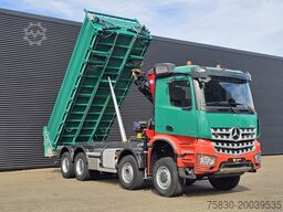 Mercedes-Benz AROCS 4145 / 8X6 / TIPPER + HMF CRANE