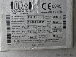 OKS Otto Klein GmbH 5000 l, 11 bar.