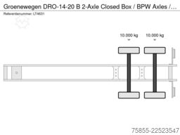 Groenewegen DRO-14-20 B 2-Axle Closed Box / BPW Axles / Ste...