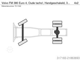 Volvo FM 380 Euro 4, Oude tacho!, Handgeschakeld, 341...