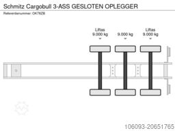 Schmitz Cargobull 3-ASS GESLOTEN OPLEGGER