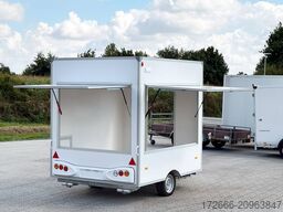 Blyss H15252HN | WEISS 250X203X230CM 1500KG VERKAUFSANHÄNGER | 2X VERKAUFSKLAPPE