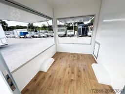 Blyss H15252HN | WEISS 250X203X230CM 1500KG VERKAUFSANHÄNGER | 2X VERKAUFSKLAPPE