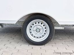 Blyss H15252HN | WEISS 250X203X230CM 1500KG VERKAUFSANHÄNGER | 2X VERKAUFSKLAPPE