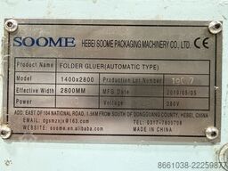 LEPLJENJE ŠKATEL SOOME SMZX-QZD-2800 SOOME 1400x2800 FOLDER GLUER AUTOMATIC