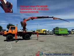 Unimog U1700 Kran PK16000 + Jib Höhe 22,50m + Winde
